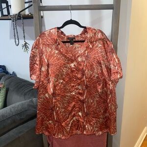 lane bryant button down short sleeve size 26/28